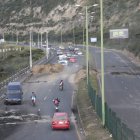 En las primeras horas de este jueves no se registran manifestantes en este tramo.