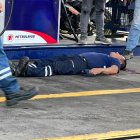 Así quedó el hombre en su lugar de trabajo en la provincia del Guayas.