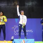 La halterista Neisi Dajome se colgó la medalla de oro en los Juegos Bolivarianos de Valledupar.