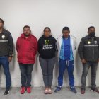 Dos de los sujetos tenían antecedentes penales por robo y estafa, según la Policía.