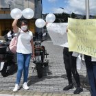 Familiares de la víctima se sumaron a un plantón para exigir justicia.