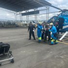 El uniformado herido fue trasladado por vía aérea hacia Guayaquil.