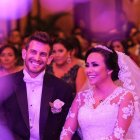 Durante la boda de la expareja.