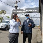 El acceso a la cárcel estaba bloqueado la tarde de ayer.