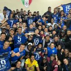 El festejo de los integrantes del conjunto gardenio tras eliminar a Liga de Quito. Sueñan con seguir avanzando en la Copa Ecuador.