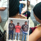 La joven presenta cortes en la espalda, brazos y cuello. Le suturaron los cortes. El presunto agresor fue detenido en la terminal de Pascuales.