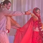 Chynthia Viteri y Juan Carlos Váscones en un ritual hindú