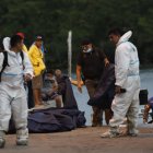 El macabro hallazgo alertó a los moradores. Policía Nacional realizó el levantamiento de la escena.