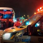 Los Bomberos de Mejía acudieron al sitio del crimen.