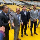 Las máximas autoridades del fútbol y del gobierno nacional se reunieron en el Monumental