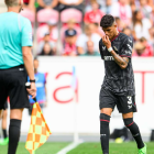 El zaguero ecuatoriano Piero Hincapié se fue expulsado a los 77 minutos.