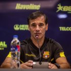 La mañana del miércoles 7 de septiembre de 2022, el técnico Fabián Bustos dirigió su primera práctica en Barcelona.