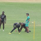 En la práctica del miércoles 7 de septiembre de 2022, el argentino no paró de ‘pelar el diente’ con sus dirigidos