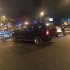 En este Chevrolet Blazer negro fue el ataque armado.