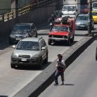 Los delincuentes aprovechan el tráfico para cometer los hechos ilícitos en San Roque, en el centro de Quito.