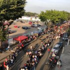 La fila para ingresar al recinto del concierto bordeaba la avenida Ernesto Noboa.