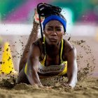 Kiara Rodríguez marcó una distancia de 5,74 metros para el oro.