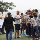 Juan Sebastián Verón compartió sus conocimientos con cientos de jóvenes de varios colegios de Guayaquil.