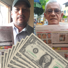 Álvaro García, de Balzar, y Manuel Andrade Hernández, de Guayaquil, dos de los ganadores de 50 dólares de la promoción Despegadita Mundialista de EXTRA.