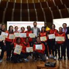 Los deportistas del Team Pichincha que recibieron un homenaje por sus medallas en los Juegos Sudamericanos.
