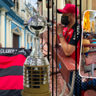 El brasileño Alex estuvo en la iglesia orando por su Flamengo. 
Altair Sequeira, del Athetico Paranaense, le pide a Dios que su equipo gane la Libertadores.