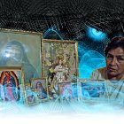 Rosa tiene un altar en la sala de su casa en el que venera a los santos.