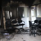 El resultado de la explosión ocurrida  en una Unidad de Policía Comunitaria.