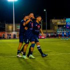 Los muchachos de Santa Rosa celebrando sus goles.