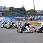 Juan Felipe Calderón fue el mejor (i) de la séptima válida del campeonato provincial de karting.