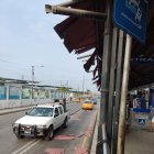 El incidente provocó que un costado de la parada quede inhabilitado.