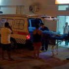 Uno de los heridos cuando era ingresado a una casa de salud.