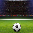 Referencial de un partido de fútbol.