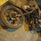 El estado en que quedó una de las motocicletas siniestradas.