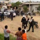 La balacera generó angustia en el barrio Sauces 2.