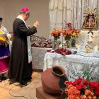 Con la bendición de los panes y de la chicha inició la peregrinación.