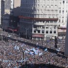Hinchas de Argentina celebraron tras ganar la final del Mundial de Catar 2022.