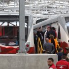 El arzobispo Alfredo Espinosa dio la bendición a los trenes del Metro de Quito en los talleres y cocheras en Quitumbe.