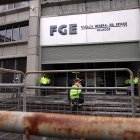 La Fiscalía estuvo resguardada por un contingente policial todo el día.