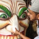La cabeza de su Joker mide más de 2 metros de altura.