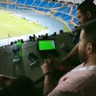 Juan Sebastián Gallegos, periodista de Colombia, sufrió con la derrota del Deportivo Cali, mientras jugaba la sub-20 de su país.