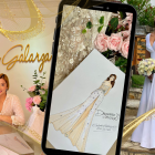 La diseñadora Gabriela Galarza Torres fue la encargada del vestido de la recepción.