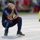 El entrenador de Argentina sub-20, Javier Mascherano, se lamentó tras la eliminación ante Colombia.