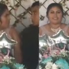 Momentos en los cuales la pareja recién casada está discutiendo.