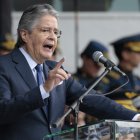 El presidente Guillermo Lasso estuvo presente en un evento de ascenso policial