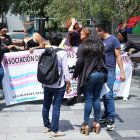 Las mujeres se citaron en las afueras de la plataforma gubernamental, norte de Quito.