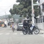 En el sector había policías la mañana de este jueves 16 de febrero de 2023.