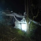 Uno de los vehículos involucrados en los percances en vías.