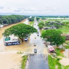 Gran parte del cantón Montalvo, en la provincia de Los Ríos, se encuentra bajo el agua. Hay extensas áreas agrícolas afectadas.