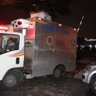 Los cuerpos fueron embarcados en el camión de Medicina Legal y luego los Transportaron hasta la morgue de la Policía.