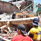 Una de las casas que se desplomaron en Machala, provincia de El Oro, localidad donde se reportaron más daños.